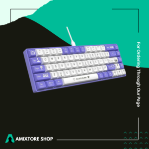 AJAZZ AK680 Clavier de Jeu mécanique Filaire à 65% avec échange à Chaud,blue switch