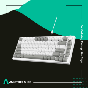 AJAZZ AK820 Clavier de jeu mécanique filaire 75%, red switch