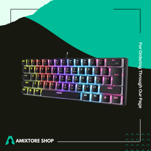 HXSJ L700 RGB clavier de jeu mécanique - Interrupteur bleu   Pudding keycap - Noir