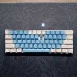 H61K 60% Compact Mechanical Keyboard – Blue Switches, RGB LED Backlight, 61 Keys Mini Gaming & Office Keyboard for PC/Mac/Xbox – with USB Cable (Blue and White) - Image 4