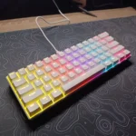 WY-61 60% Layout Mechanical Keyboard – Blue Switches, RGB LED Backlight, 61 Keys Mini Gaming & Office Keyboard for PC (White) - Image 3