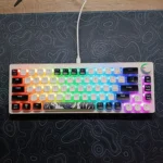 Golden Lion GI68 65% Hot-Swappable Full RGB Mechanical Gaming Keyboard – Red Outemu Switches, USB-C, Compact Design (White) - Image 2