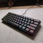 WY-61 60% Layout Mechanical Keyboard – Blue Switches, RGB LED Backlight, 61 Keys Mini Gaming & Office Keyboard for PC (Black) - Image 2