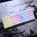 WY-61 60% Layout Mechanical Keyboard – Blue Switches, RGB LED Backlight, 61 Keys Mini Gaming & Office Keyboard for PC (White) - Image 3