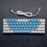 H61K 60% Compact Mechanical Keyboard – Blue Switches, RGB LED Backlight, 61 Keys Mini Gaming & Office Keyboard for PC/Mac/Xbox – with USB Cable (Blue and White) - Image 5