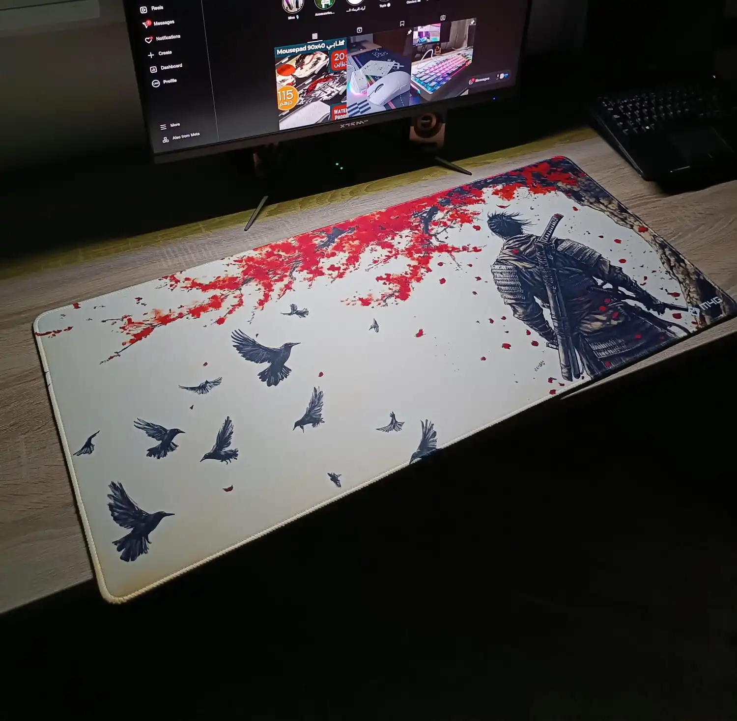 WhatsApp-Image-2025-09-08-à-18.48.13_fa593612 M4G Mouse pad White&Beige AS 900x400mm/4mm - Image 1