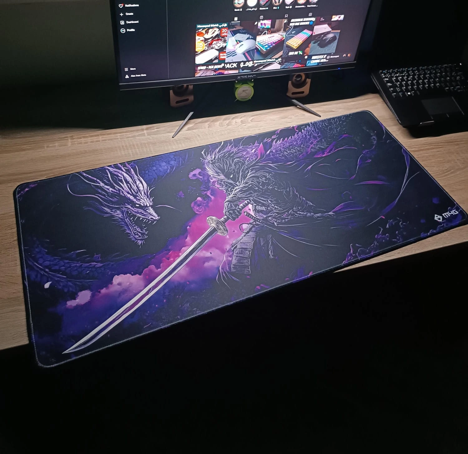 WhatsApp Image 2025-09-22 à 14.59.46_fb562936 M4G Mouse pad Purple Dragon 900x400mm/4mm - Image 1