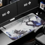 M4G Mouse pad White&bleu TX 900x400mm/4mm - Image 2