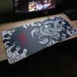 M4G Mouse pad black and White Dragon 900x400mm/4mm