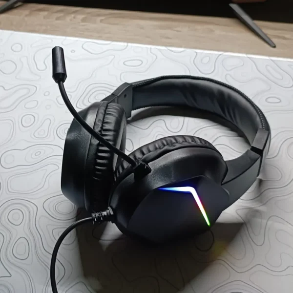 H21 Hybrid RGB Gaming Headset – Dual Plug Connection (USB + Audio & Mic Jacks), Comfortable Over-Ear Design, Vibrant RGB Lighting, for PC & Laptop