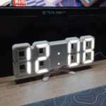 Modern Mini Digital Wall & Desk Clock – Compact LED Display, Silent Alarm, USB Low-Voltage Power, Rectangular Smart Timepiece for Bedside & Living Room