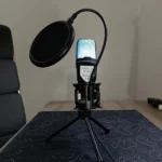 SF666R USB RGB Microphone – Compact Plug-and-Play Mic with Pop Filter, USB-Powered, for Streaming, Gaming & Home Recording
