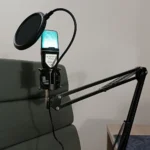 SF666R USB Microphone + Adjustable Microphone Stand Combo – RGB Plug-and-Play Mic with Pop Filter & Stand for Streaming & Gaming