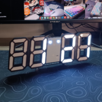 3D LED Digital Wall & Desk Clock – Date, Temperature & Alarm Display, Silent Operation, Modern Minimalist Design, 24-Hour Display (Black & White) - Image 3