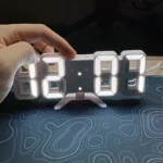 Modern Mini Digital Wall & Desk Clock – Compact LED Display, Silent Alarm, USB Low-Voltage Power, Rectangular Smart Timepiece for Bedside & Living Room - Image 2