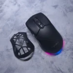 HXSJ T26 Dual-Mode Wireless Gaming Mouse – Bluetooth 5.1 & 2.4G, 4800 DPI, RGB Lighting, Interchangeable Covers, Rechargeable Battery (Black) - Image 2