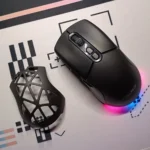 HXSJ T26 Dual-Mode Wireless Gaming Mouse – Bluetooth 5.1 & 2.4G, 4800 DPI, RGB Lighting, Interchangeable Covers, Rechargeable Battery (Black) - Image 2