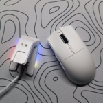 ATTACK SHARK X1 Tri-Mode Gaming Mouse – PAW3395PRO Sensor, RGB Touchpad Charging Dock, Omron Switches, 40000 DPI, Ultra-Light 53g, Bluetooth / 2.4G / Wired (White) - Image 3