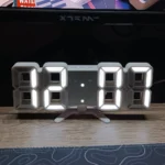 Modern Mini Digital Wall & Desk Clock – Compact LED Display, Silent Alarm, USB Low-Voltage Power, Rectangular Smart Timepiece for Bedside & Living Room - Image 3