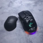 HXSJ T26 Dual-Mode Wireless Gaming Mouse – Bluetooth 5.1 & 2.4G, 4800 DPI, RGB Lighting, Interchangeable Covers, Rechargeable Battery (Black) - Image 3