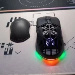 HXSJ T26 Dual-Mode Wireless Gaming Mouse – Bluetooth 5.1 & 2.4G, 4800 DPI, RGB Lighting, Interchangeable Covers, Rechargeable Battery (Black) - Image 3