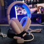 ATTACK SHARK L80PRO Tri-Mode Wireless Gaming Headset – 20ms Low Latency, Dual Mics, 40mm Drivers, 300mAh Battery, Ultra-Light 203g Design (White) - Image 3