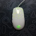 HXSJ S100 Wired Gaming Mouse – Lightweight Ergonomic Design, 3600 DPI Adjustable, 6 Buttons, 7-Color Backlight, Plug & Play Optical Mouse for PC & Laptop (White)