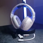 ATTACK SHARK L80 Tri-Mode Gaming Headset – 180g Lightweight, Bluetooth 5.3 / 2.4G Wireless / Wired, Detachable Mic, 40mm Drivers, 600mAh Battery (White)