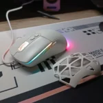 T-WOLF G520 RGB Wired Gaming Mouse – 12,800 DPI Adjustable, Double Cover Design, 13 RGB Lighting Modes, 7 Buttons (White) - Image 2