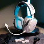 ATTACK SHARK G800 Wireless Gaming Headset – 20ms Low Latency, 50mm Drivers, Tri-Mode Connection (White) - Image 2