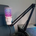 M8 USB Gaming Condenser Microphone – RGB Desktop Mic, Quick Mute, Plug & Play for PC, Laptop, & Mac (White) - Image 3