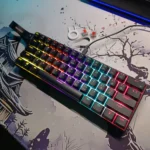 AJAZZ NK61 60% Hot-Swappable Mechanical Keyboard – Red Switches, RGB Backlight, Wired Connection, Compact 61-Key Design, with Keyboard Strap (Black) - Image 3