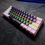 JEDEL KL69 60% Wired Mechanical Keyboard – Red Switches, Compact 61-Key Layout, RGB Backlighting, USB Plug & Play Keyboard for Gaming & Office Use (Black & White) - Image 3