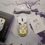 G11 M4G × FuryCube Ultra-Lightweight Wireless Gaming Mouse – 22000 DPI, PAW3311 Sensor, RGB, Tri-Mode Connection (White) - Image 4