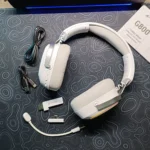 ATTACK SHARK G800 Wireless Gaming Headset – 20ms Low Latency, 50mm Drivers, Tri-Mode Connection (White) - Image 4
