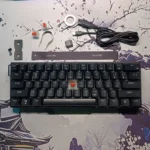 AJAZZ NK61 60% Hot-Swappable Mechanical Keyboard – Red Switches, RGB Backlight, Wired Connection, Compact 61-Key Design, with Keyboard Strap (Black) - Image 5