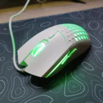 HXSJ S500 Optical Gaming Mouse – 6400 DPI Ergonomic Wired USB Mouse with RGB Backlight, 6 Buttons (White)