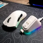 ATTACK SHARK V3PRO Ultra-Light Gaming Mouse – 25000 DPI, PAW3311 Sensor, 1000Hz, Tri-Mode with RGB Charging Dock (White)