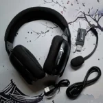 ATTACK SHARK L80PRO Tri-Mode Wireless Gaming Headset – 20ms Low Latency, Dual Mics, 40mm Drivers, 300mAh Battery, Ultra-Light 203g Design (Black)