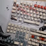 The Land of Red Plum Blossoms Keycaps – 148 Keys Cherry Profile PBT Keycap Set | MX Compatible Mechanical Keyboard Keycaps (ANSI Layout) - Image 2
