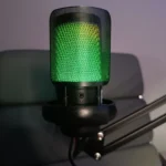 ME6S USB Gaming Microphone with RGB Lighting – Streaming, Podcast & Recording Mic with Touch Mute, Volume Control & Headphone Jack (Black) - Image 2