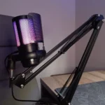 ME6S USB Gaming Microphone with RGB Lighting – Streaming, Podcast & Recording Mic with Touch Mute, Volume Control & Headphone Jack (Black) - Image 3