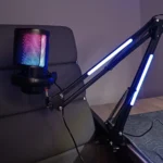 ME6S RGB USB Gaming Microphone with RGB Light Stand – Streaming, Podcast & Recording Mic with Touch Mute, Volume Control & Headphone Jack (Black) - Image 3