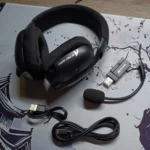 ATTACK SHARK L80PRO Tri-Mode Wireless Gaming Headset – 20ms Low Latency, Dual Mics, 40mm Drivers, 300mAh Battery, Ultra-Light 203g Design (Black) - Image 3