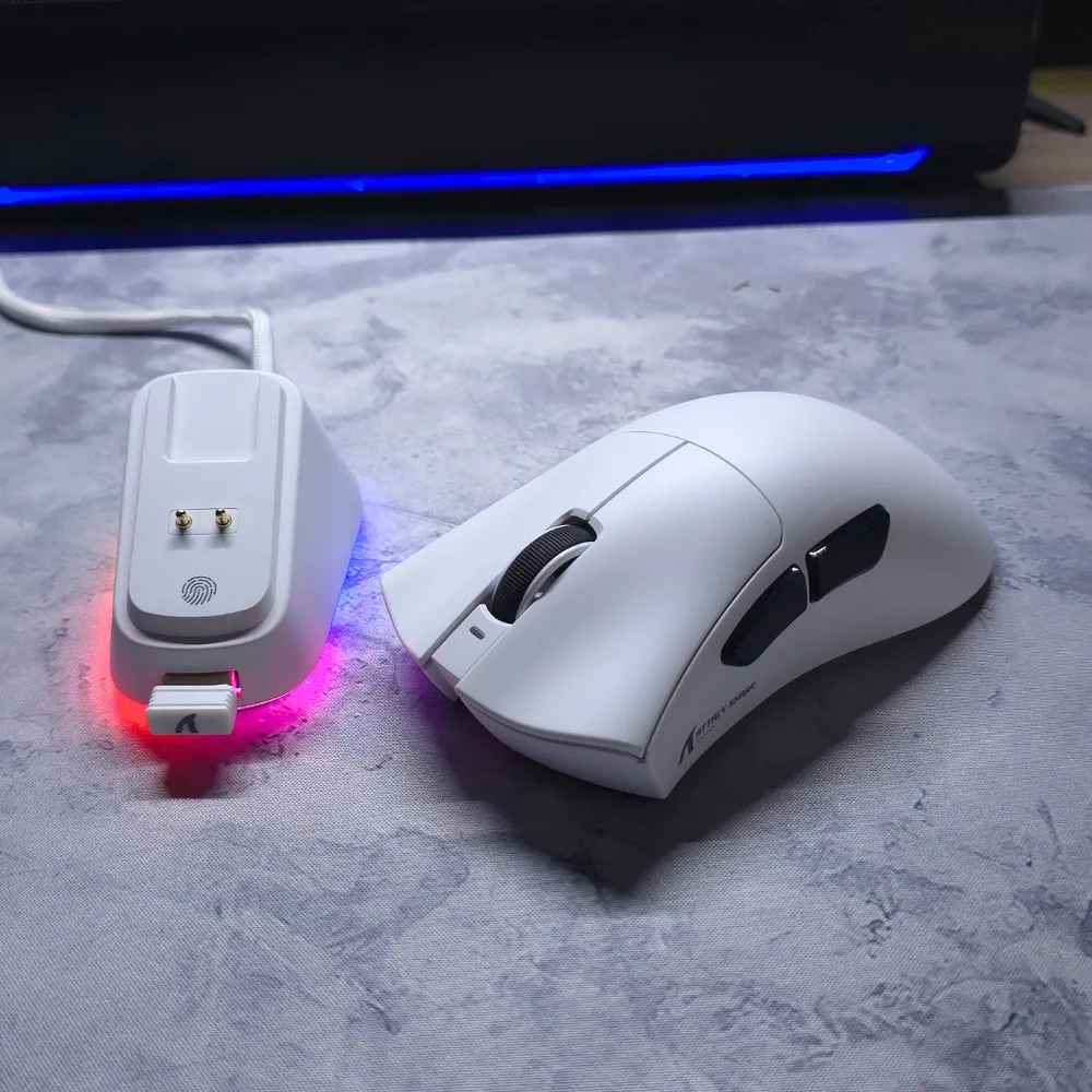 5_result ATTACK SHARK V3PRO Lightweight Gaming Mouse – 25000 DPI, PAW3311 Sensor, 1000Hz, Tri-Mode with RGB Charging Dock (White) - Image 1