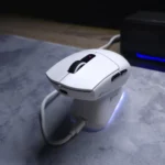 ATTACK SHARK G3PRO Wireless Tri-Mode Gaming Mouse with RGB Charging Dock – 25000 DPI, PixArt PAW3311, Lightweight (White) - Image 2