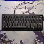 AJAZZ AK650 65% Mechanical Wired Keyboard – Red Switch, White Backlight, Side Volume Knob, Compact Gaming Keyboard (Black)