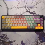 AJAZZ AK690 68-Key Mechanical Keyboard – Hot-Swappable, Ergonomic Design, Multi-Color Backlight, Volume Knob, Meilade MC Switch, Plug & Play