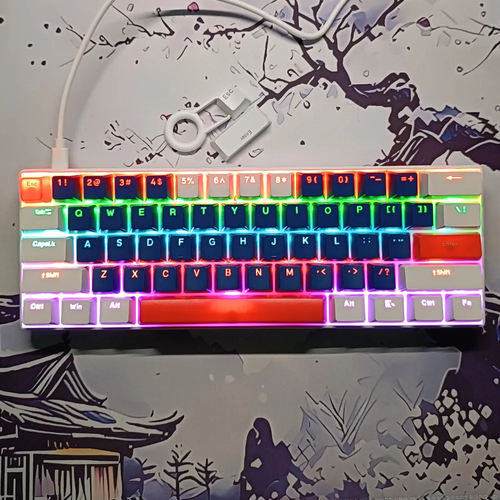 1_result T-Wolf T-60 Mechanical 60% RGB Keyboard – Blue Switch, Wired Compact Gaming Keyboard with Multi-Color Keycaps - Image 1