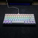 K61 60% Mechanical Keyboard – Blue Switch, RGB Backlight, Wired Compact Gaming Keyboard (White) - Image 2
